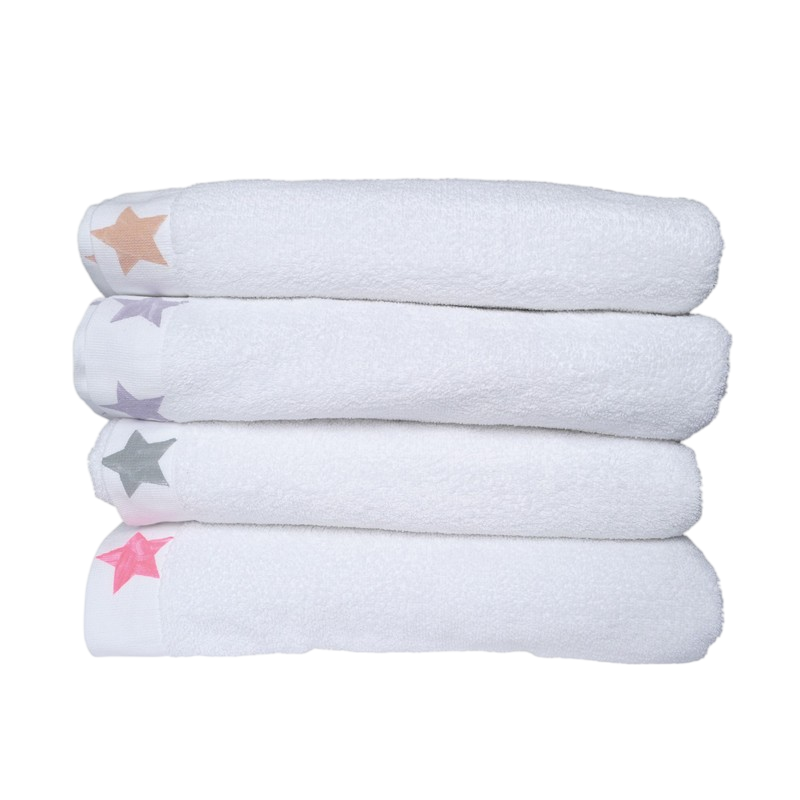 Bath towel stars rosé