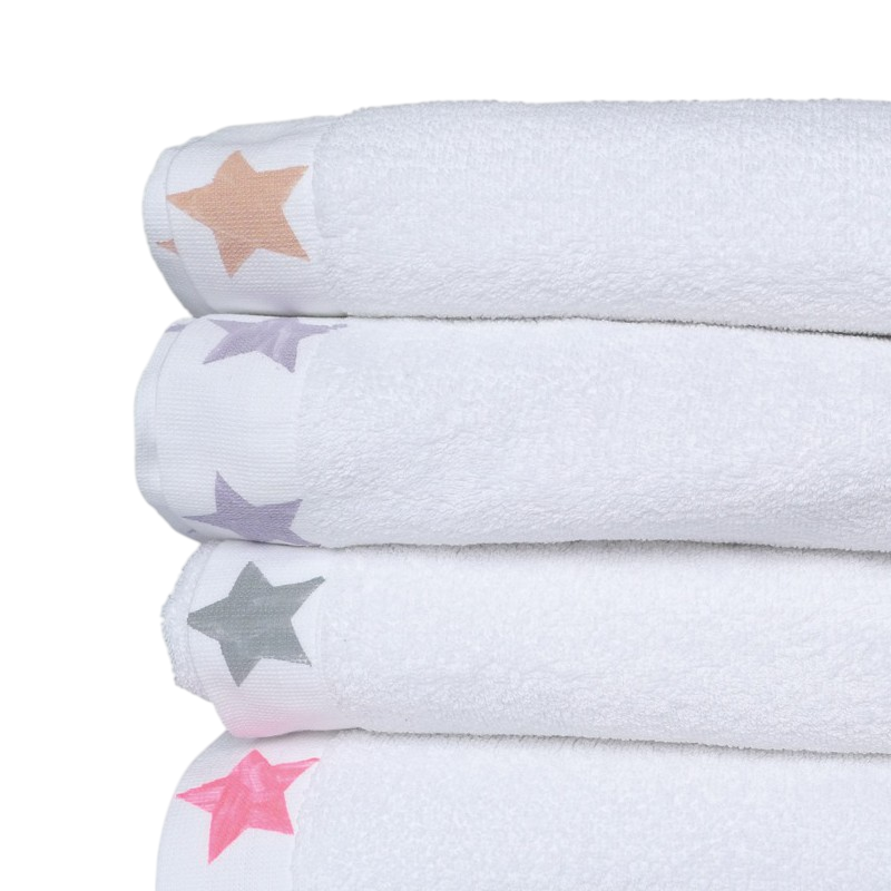 Bath towel stars rosé