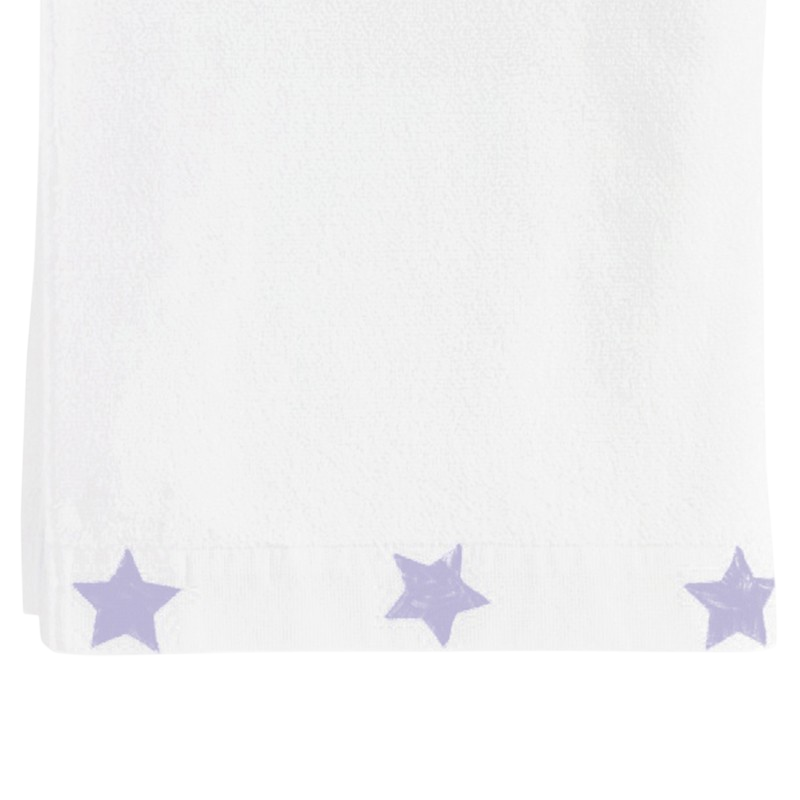 Bath towel stars purple