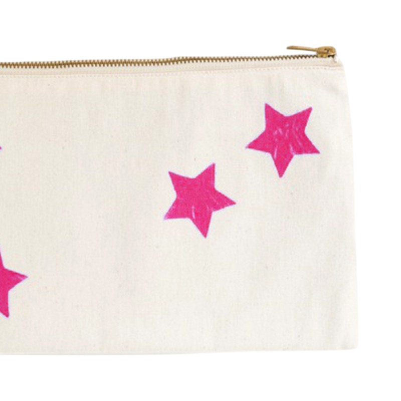 Toiletry bag stars pink