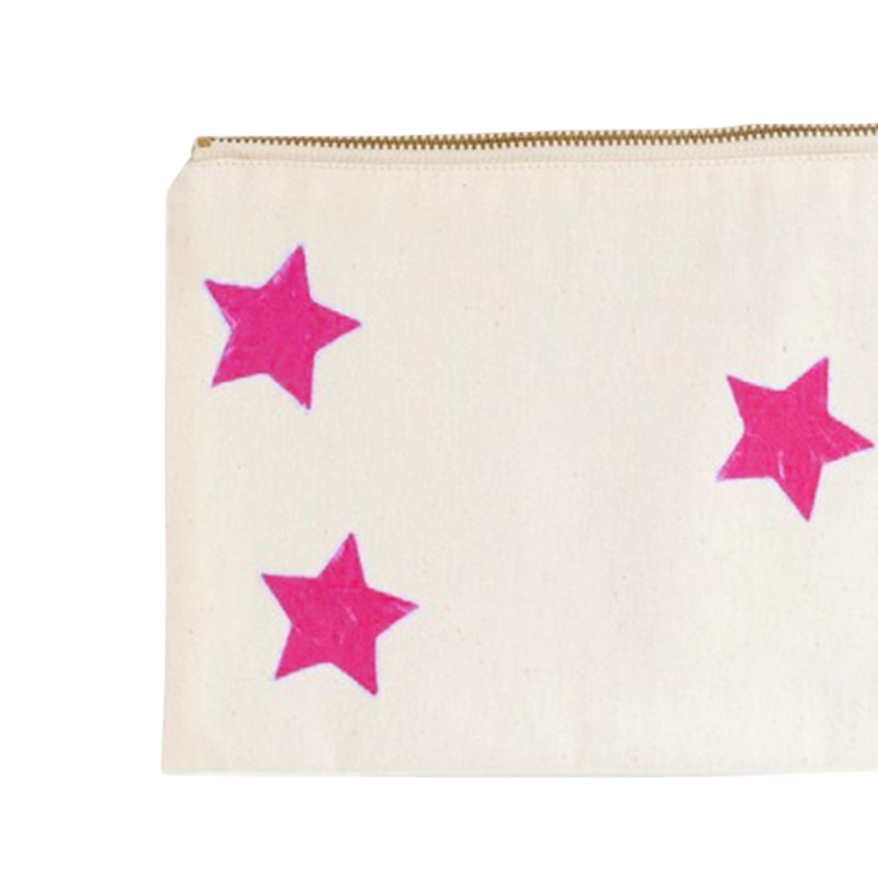 Toiletry bag stars pink
