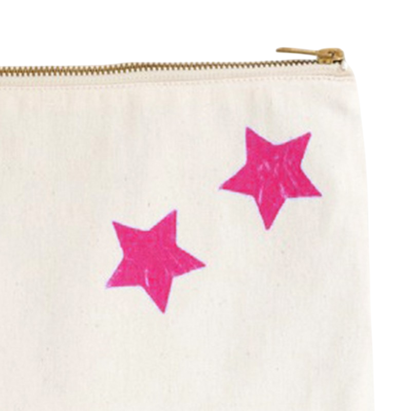 Toiletry bag stars pink