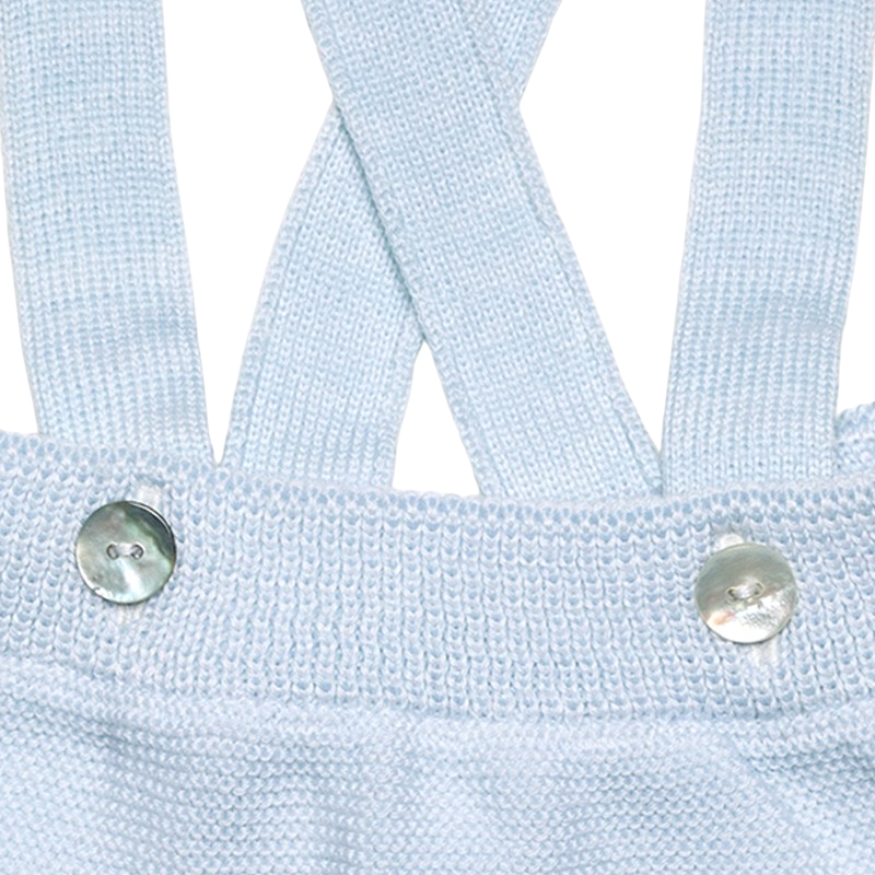 Trägerhose Merinowolle hellblau