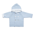 Merino wool coat light blue