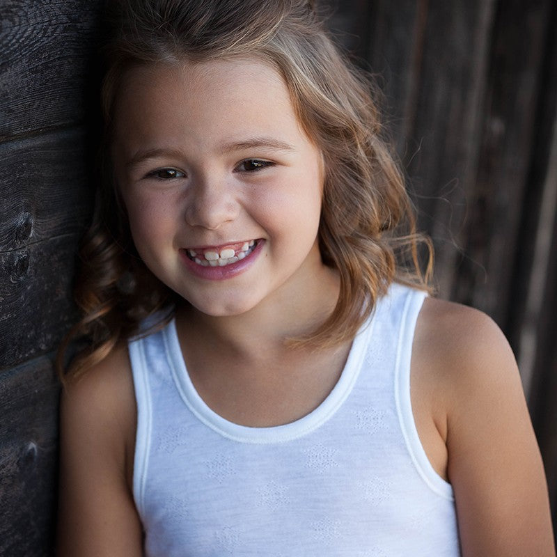 Top Mérino PETIT COMBIN Pearl White