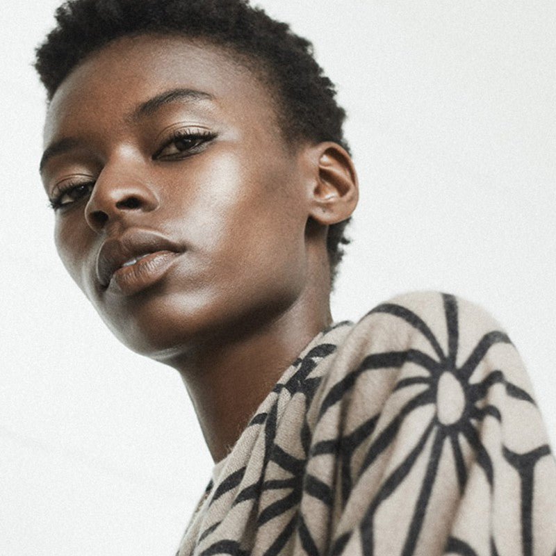 Kaschmir-Schal Winterstern beige