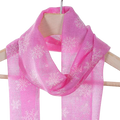 Woll-Schal Schneeflocke pink