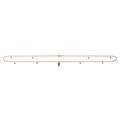 Necklace with 8 carnelian stones and snail pendant, gold-plated