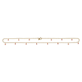 Necklace with 14 carnelian stones, gold-plated
