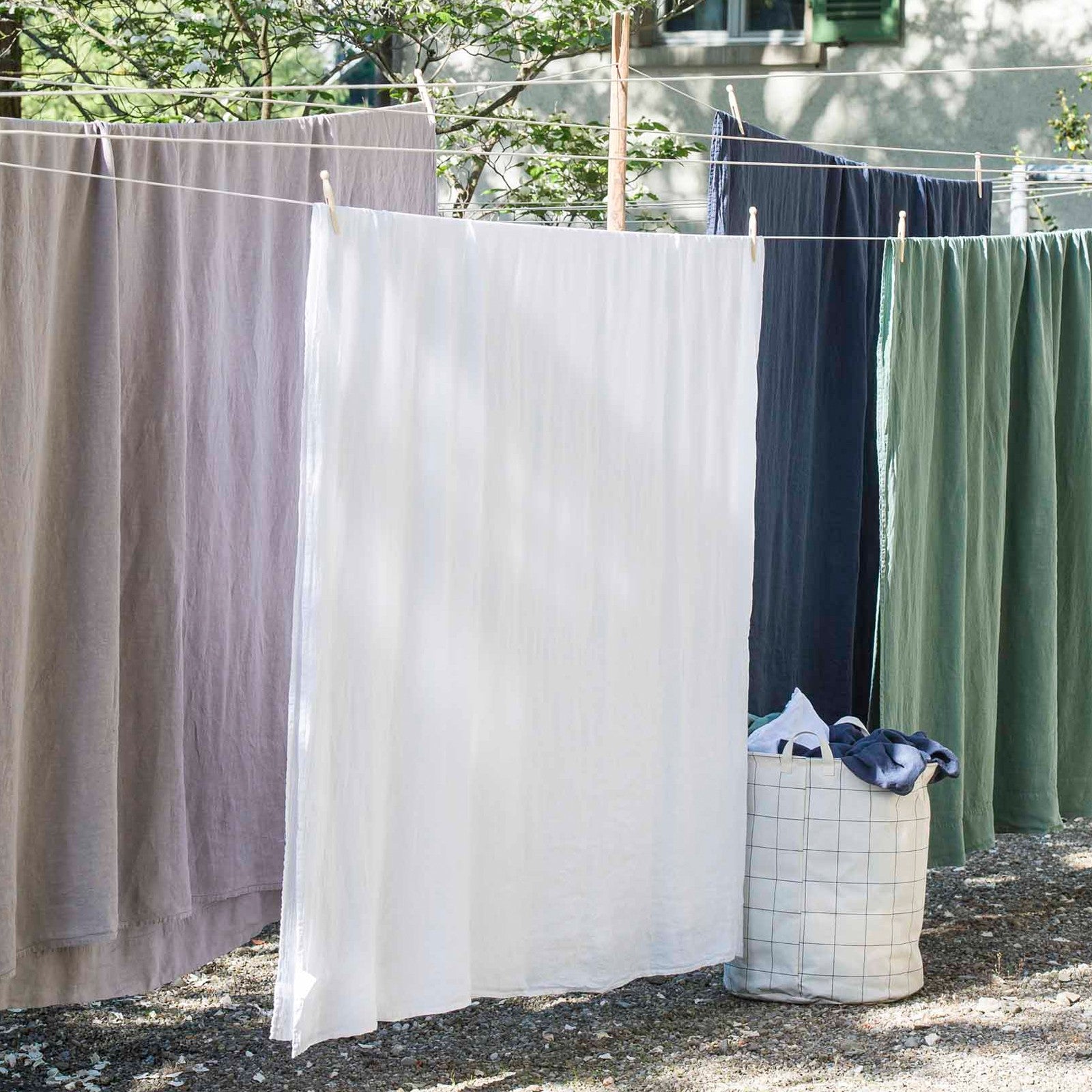 Linus uni, white top sheet 170x270 cm