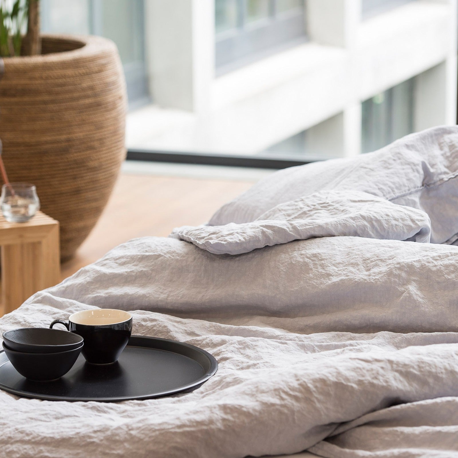 Linus plain, light gray Pillowcase 50x70 cm