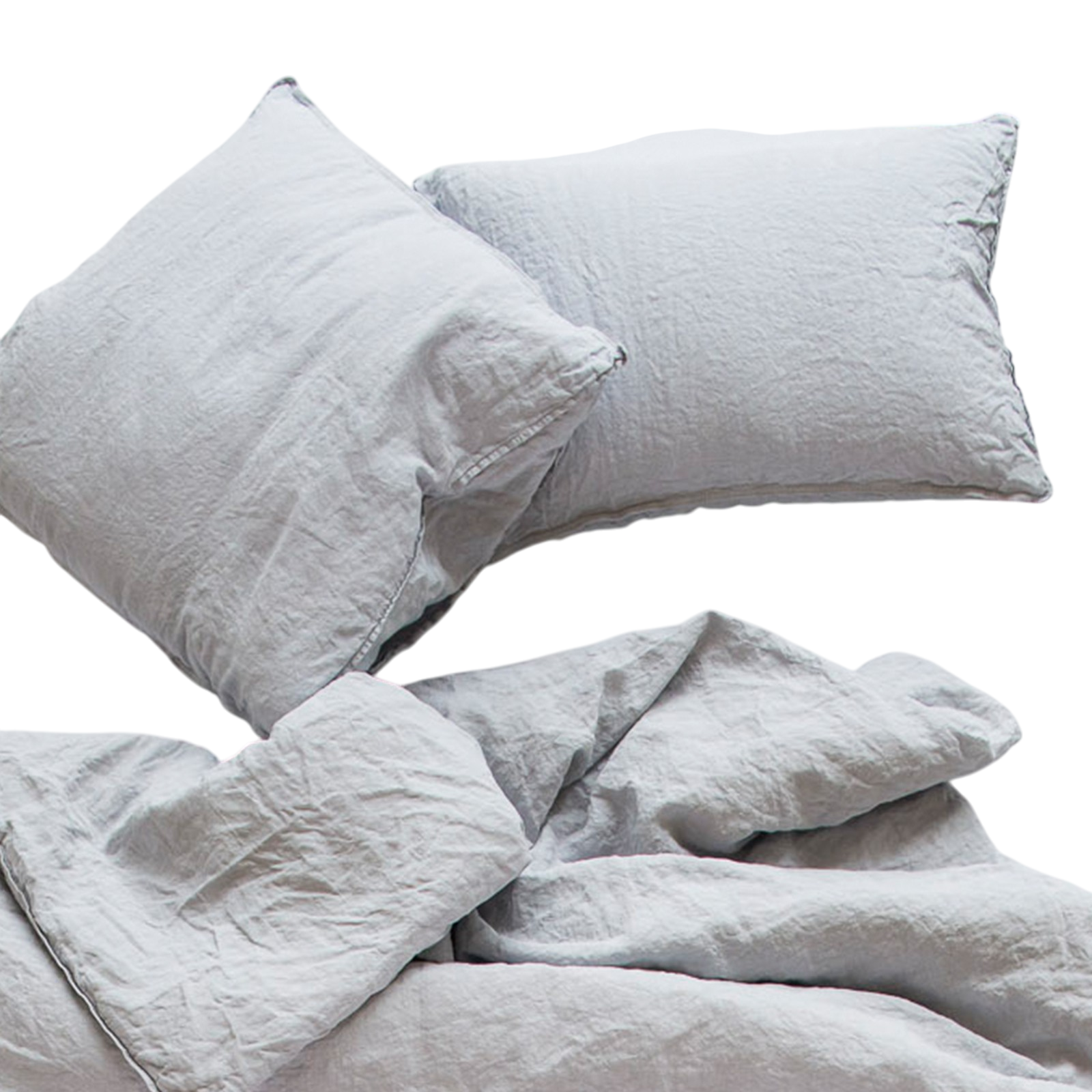 Linus plain, light gray Pillowcase 65x65 cm