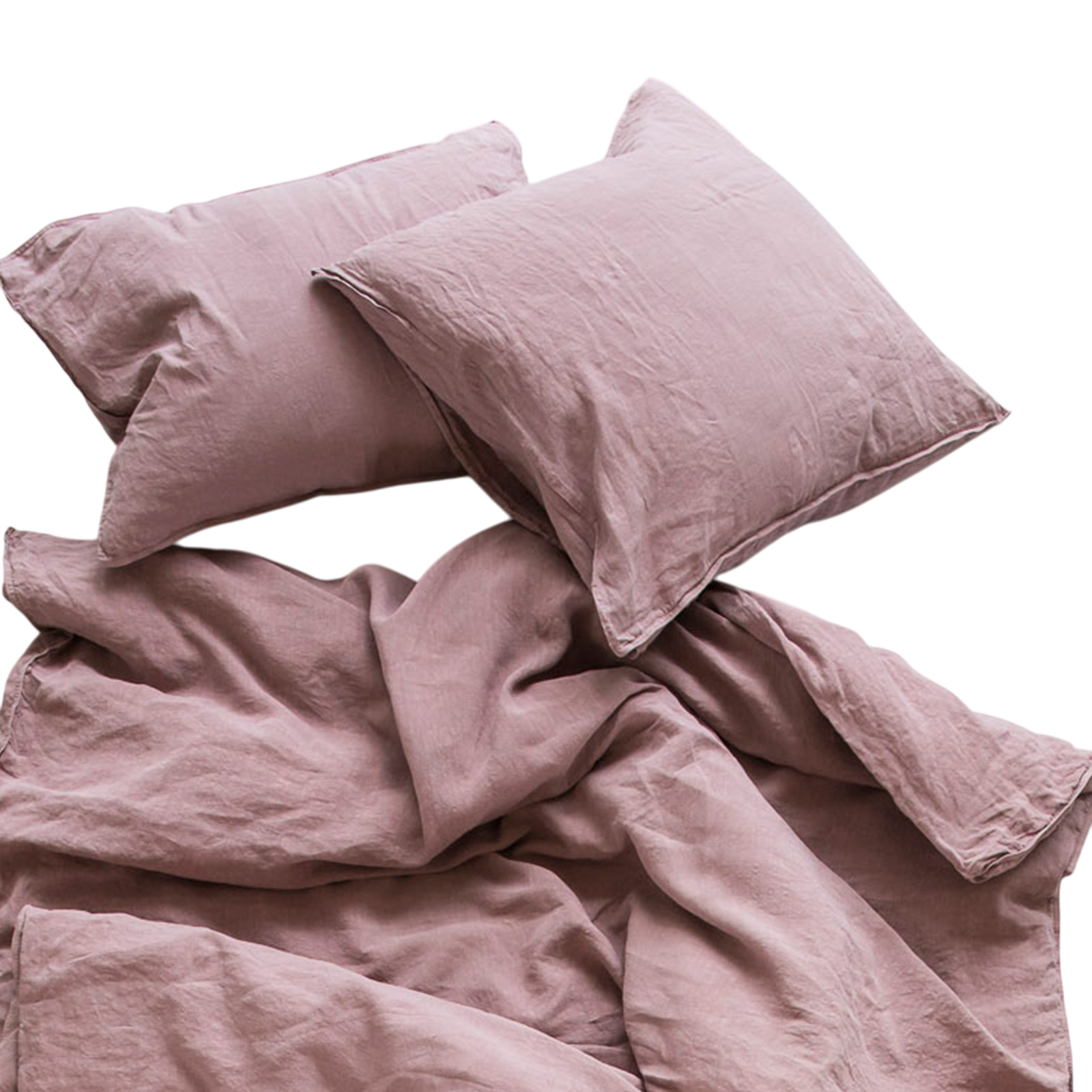 Linus uni, ash rose Taie d'oreiller 65x65 cm