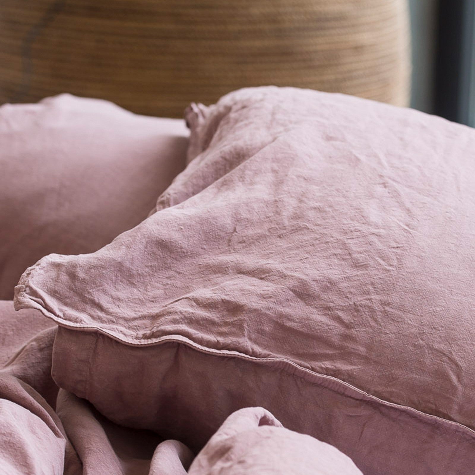 Linus plain, ash rose cushion cover 65x100 cm