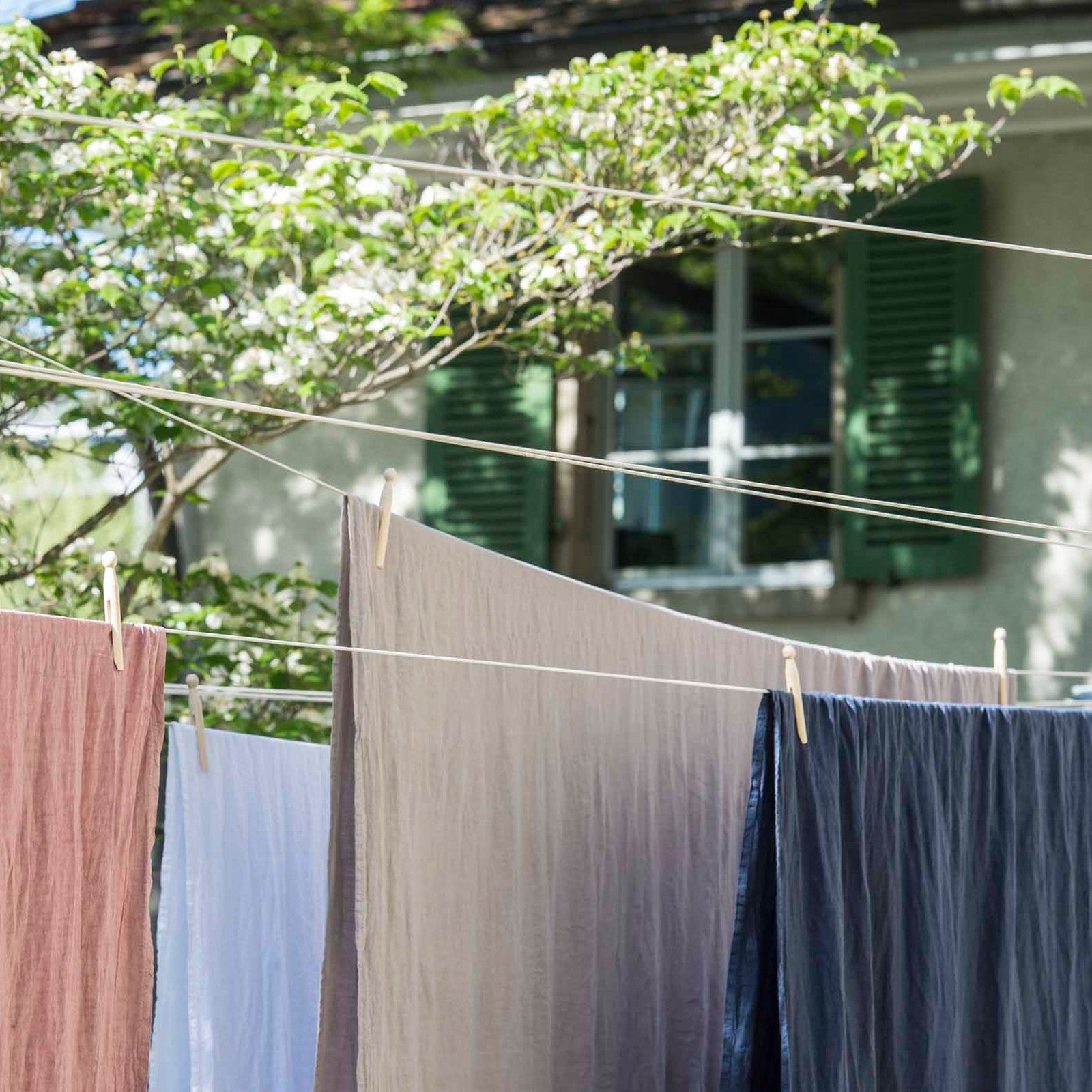 Linus uni, taupe Drap de dessus 170x270 cm