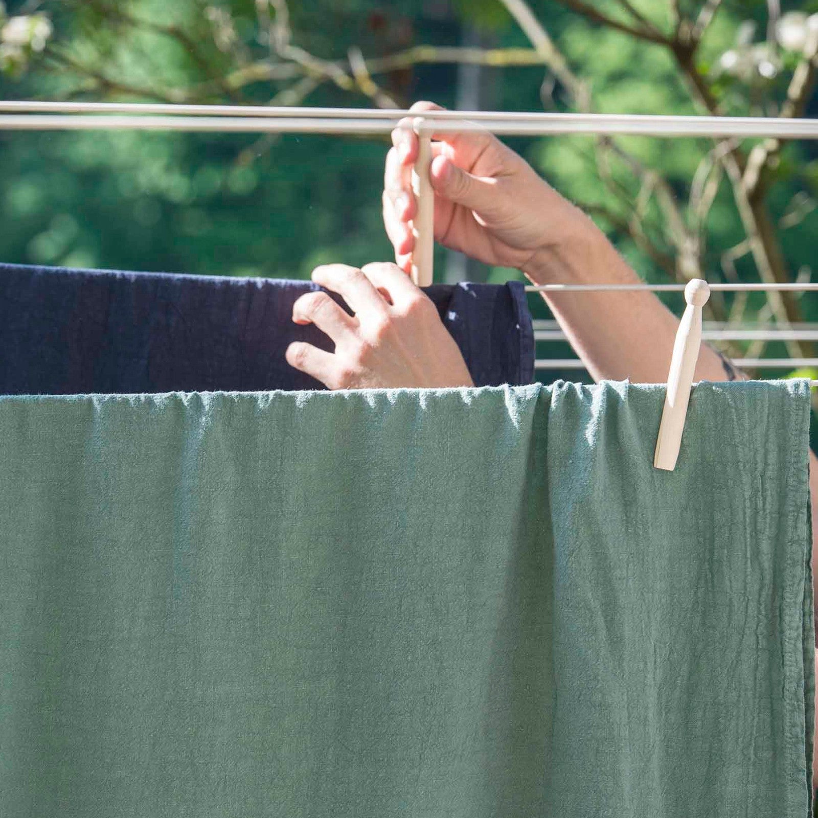 Linus uni, fichtengrün Oberleintuch 170x270 cm