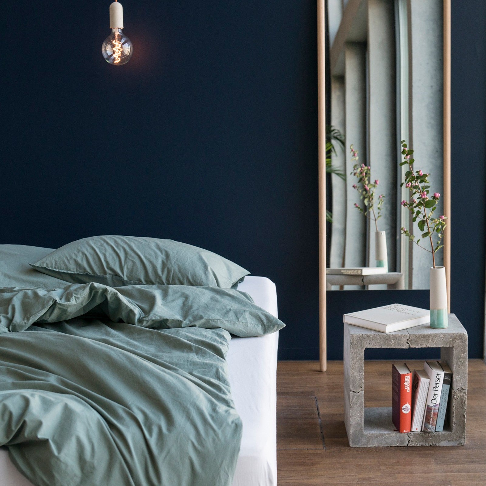 Louise vert sapin, taie d'oreiller 50x70 cm