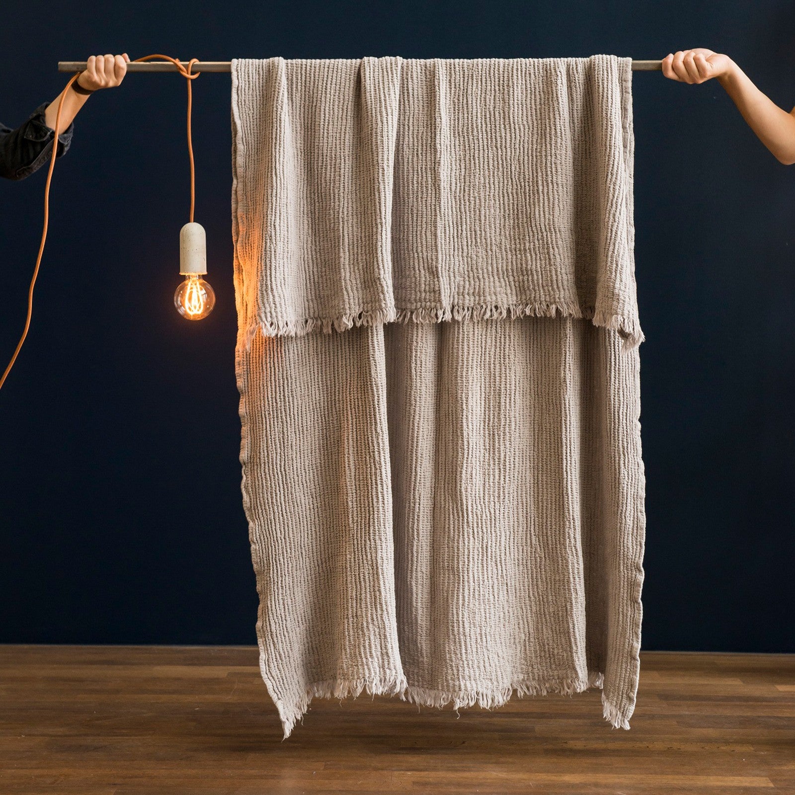 Marta, blanket 130x170 cm taupe