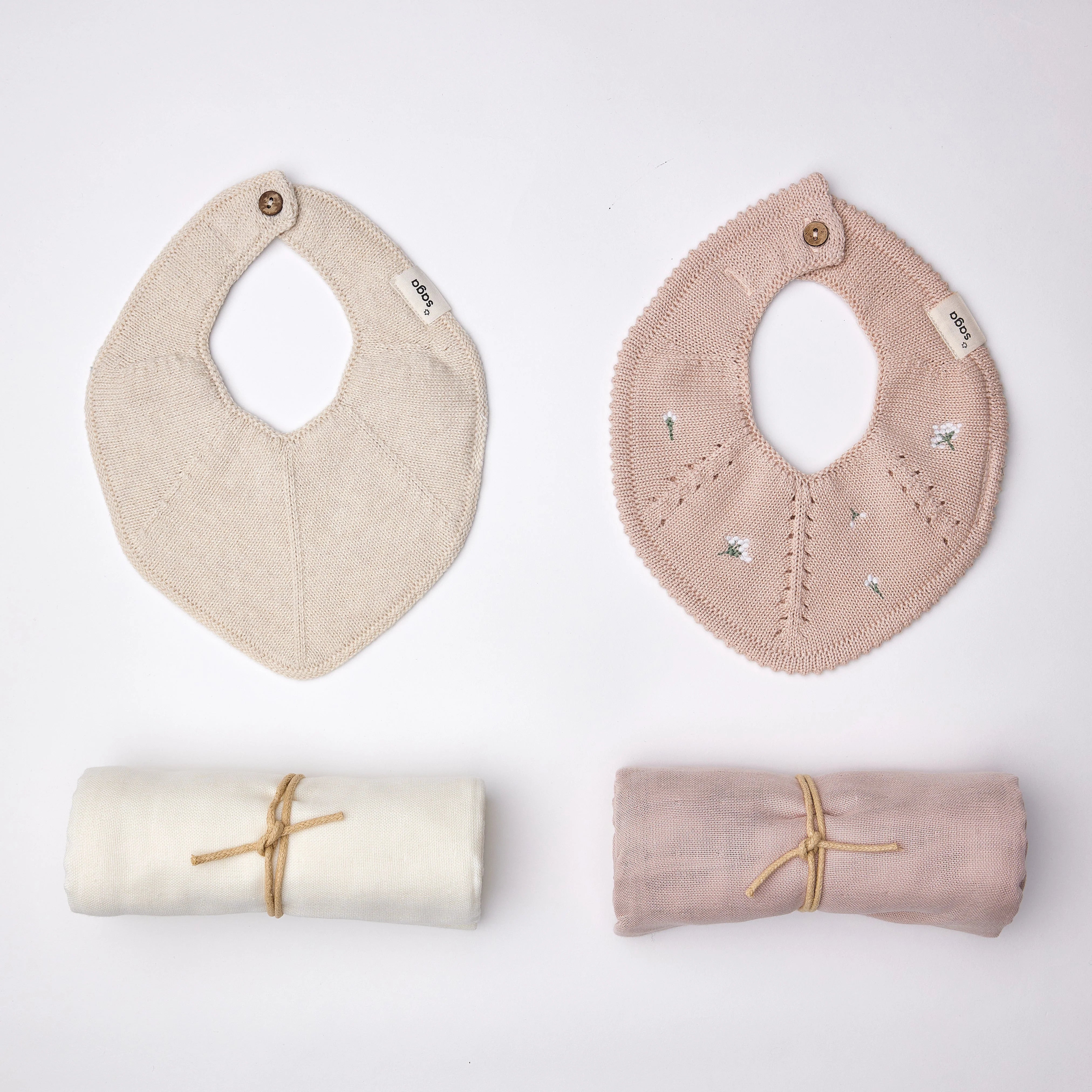 Baby Geburtsgeschenkset Flowers on Mellow Rose