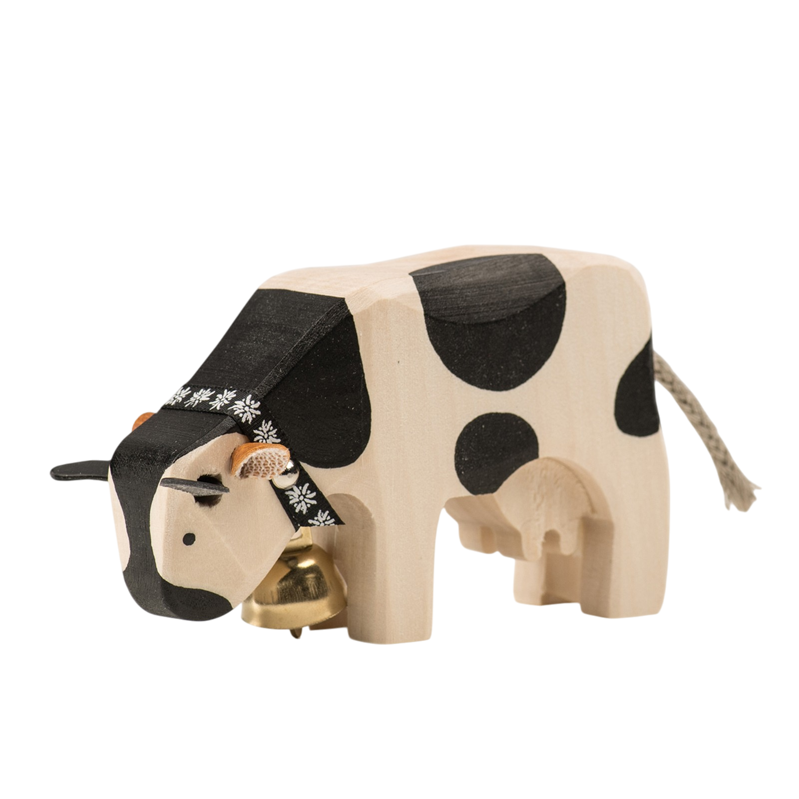 Trauffer Kuh 1 fressend Freiburger Holztier