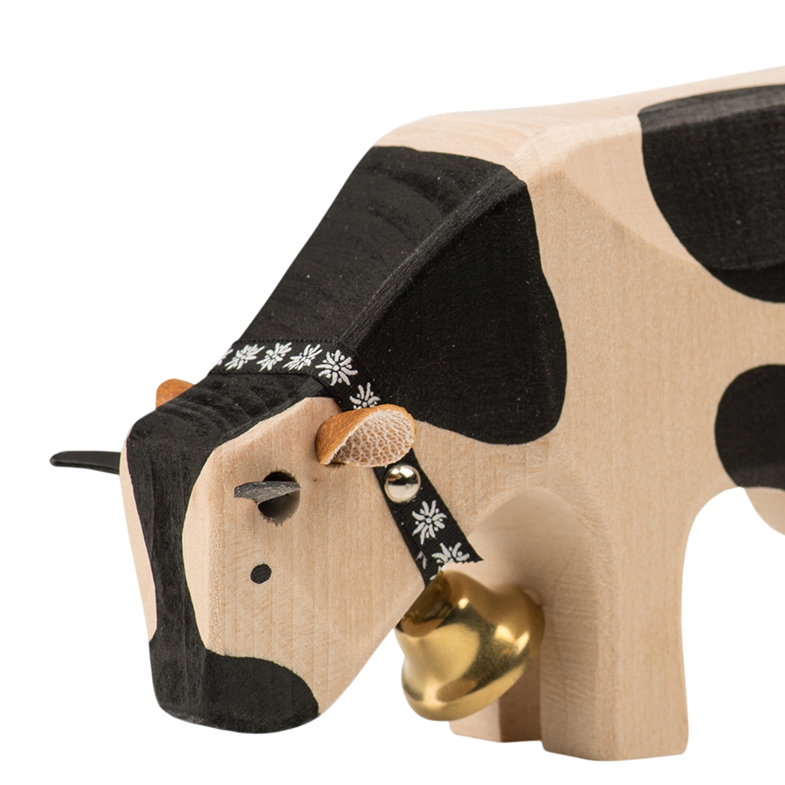 Trauffer cow 2 eating Fribourg wooden animal