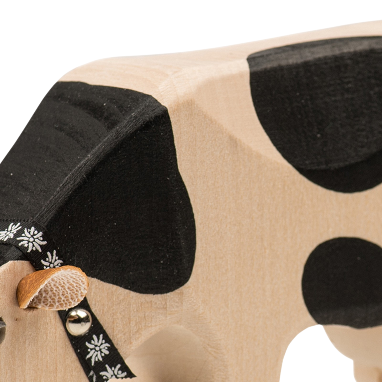 Trauffer cow 2 eating Fribourg wooden animal