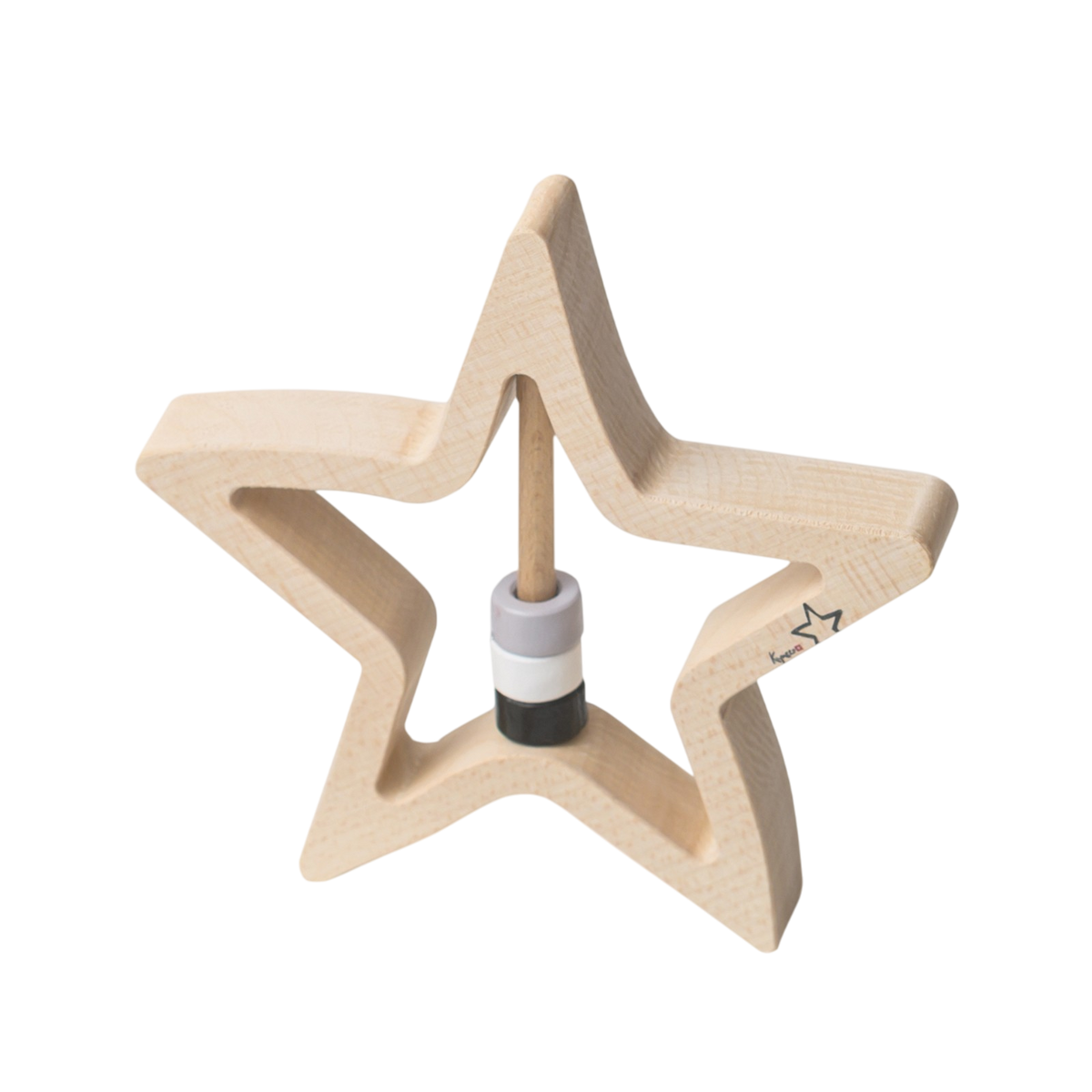 Wooden star rattle
