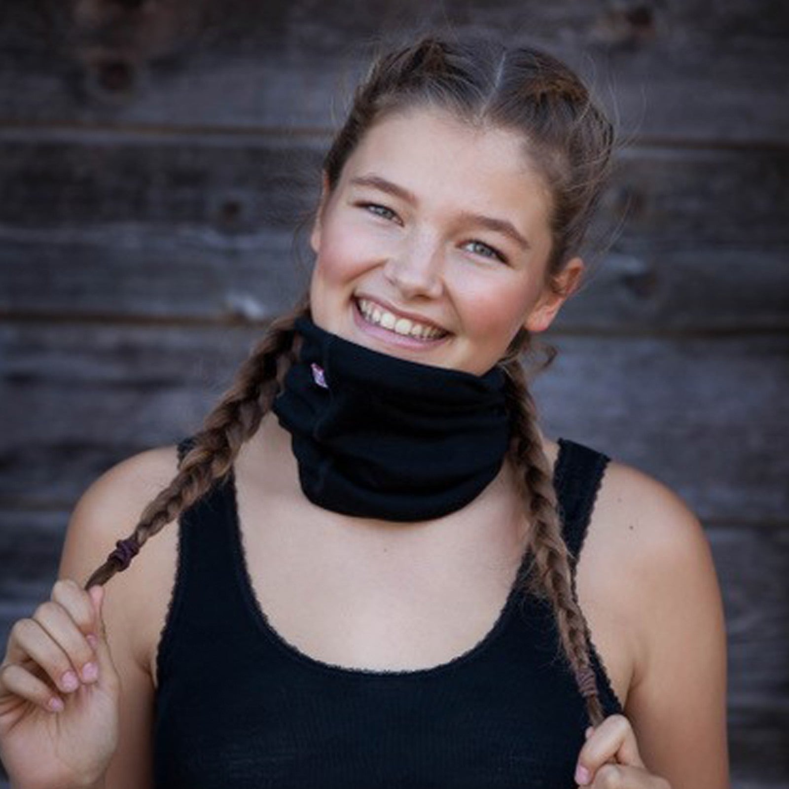 Neckwarmer Merino GENTIANES Black