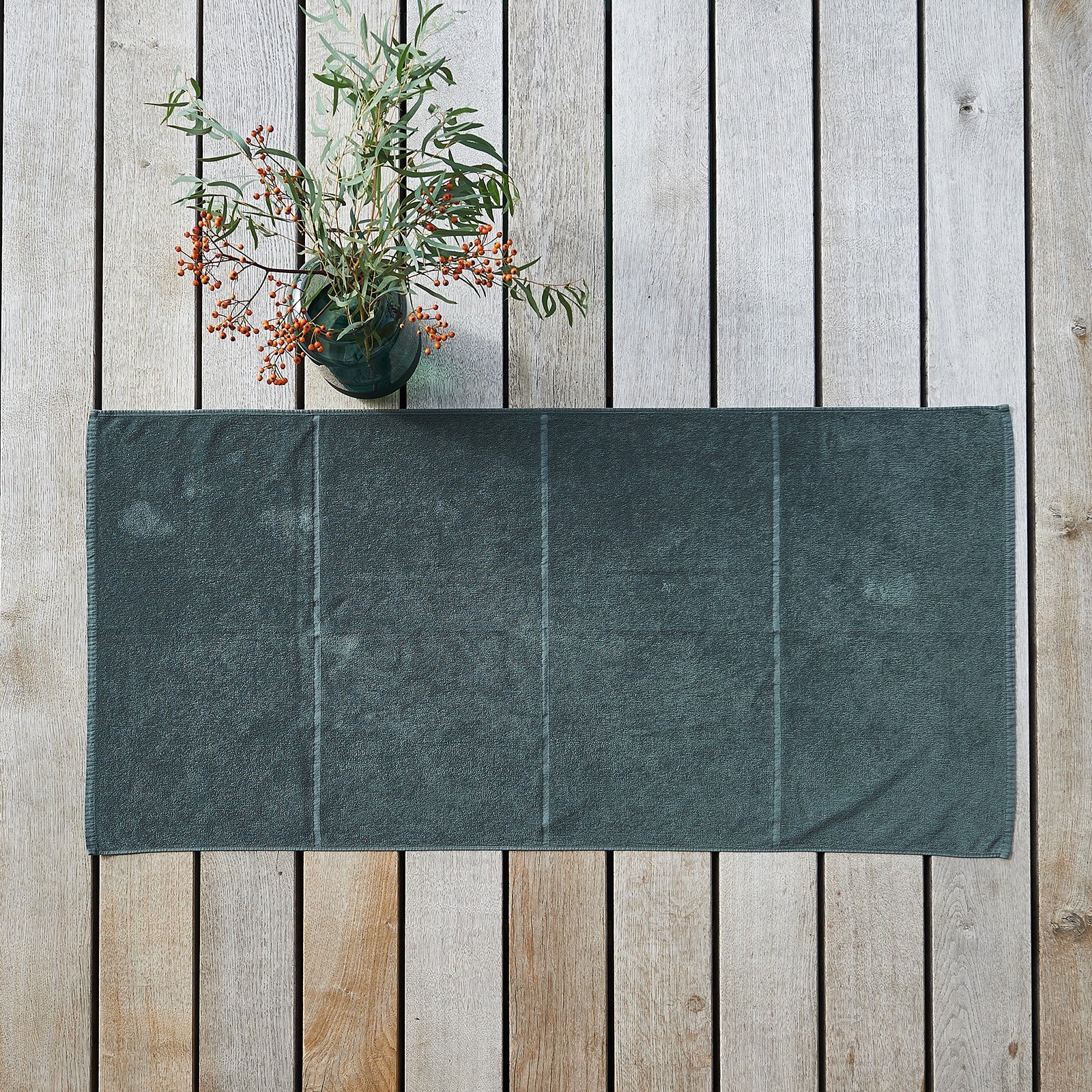 Tilda dark green, shower towel 70x140 cm