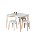 Combination set, 1 square play table, 2 stools (color selectable)