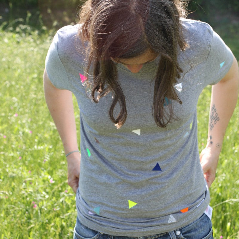 T-shirt Triangles Grey pour adultes