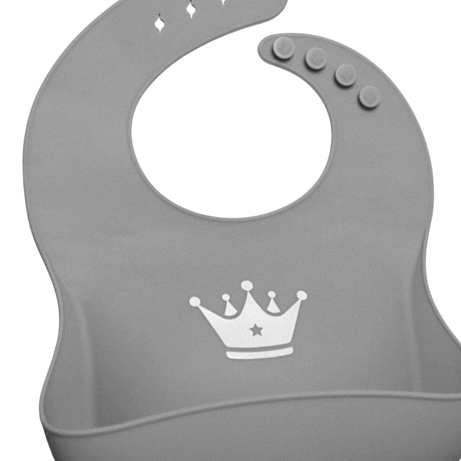 Silikon Lätzchen anthrazit mit Auffangschale inkl. Tragetasche