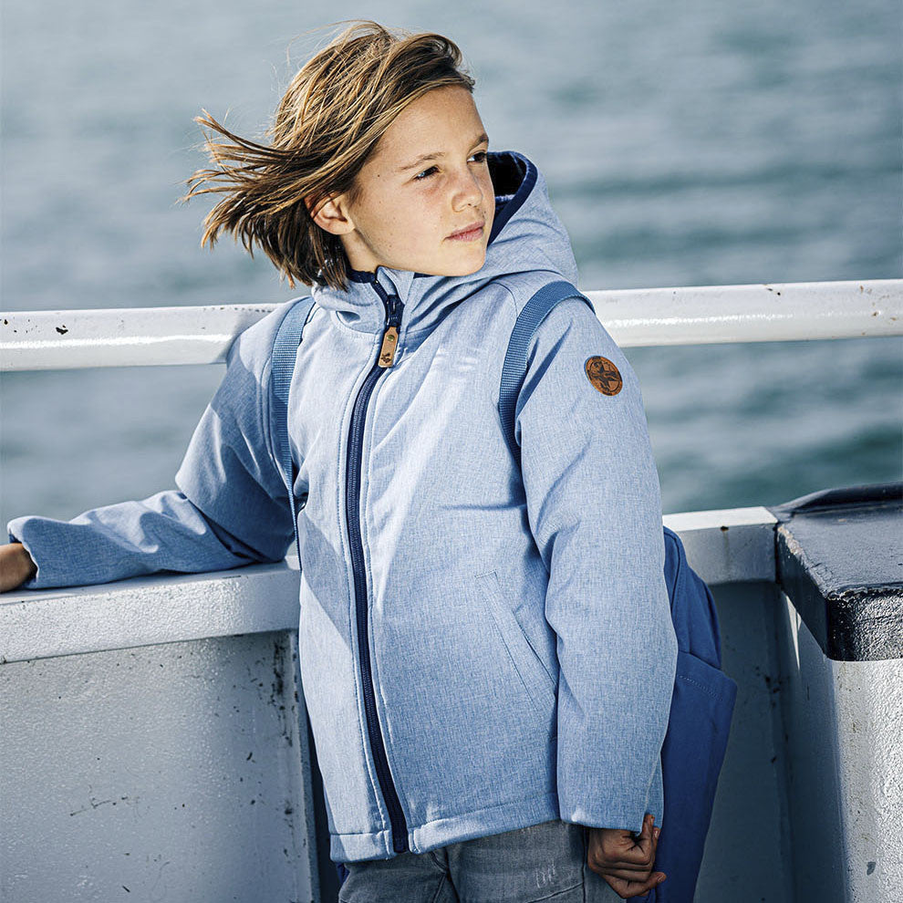 Kids Avan softshell jacket faded denim