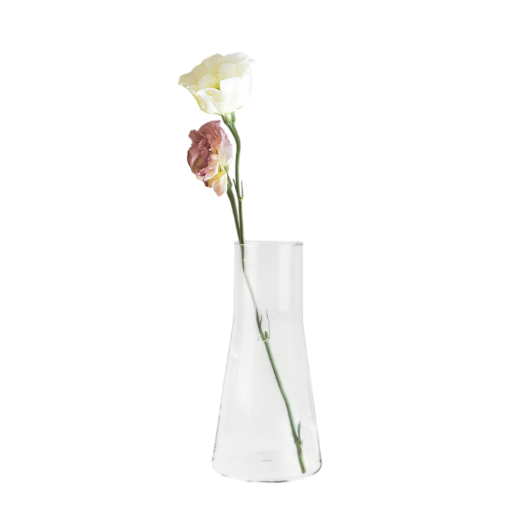 Désaltérant I petit Vases soufflés à la bouche, mètre en bois