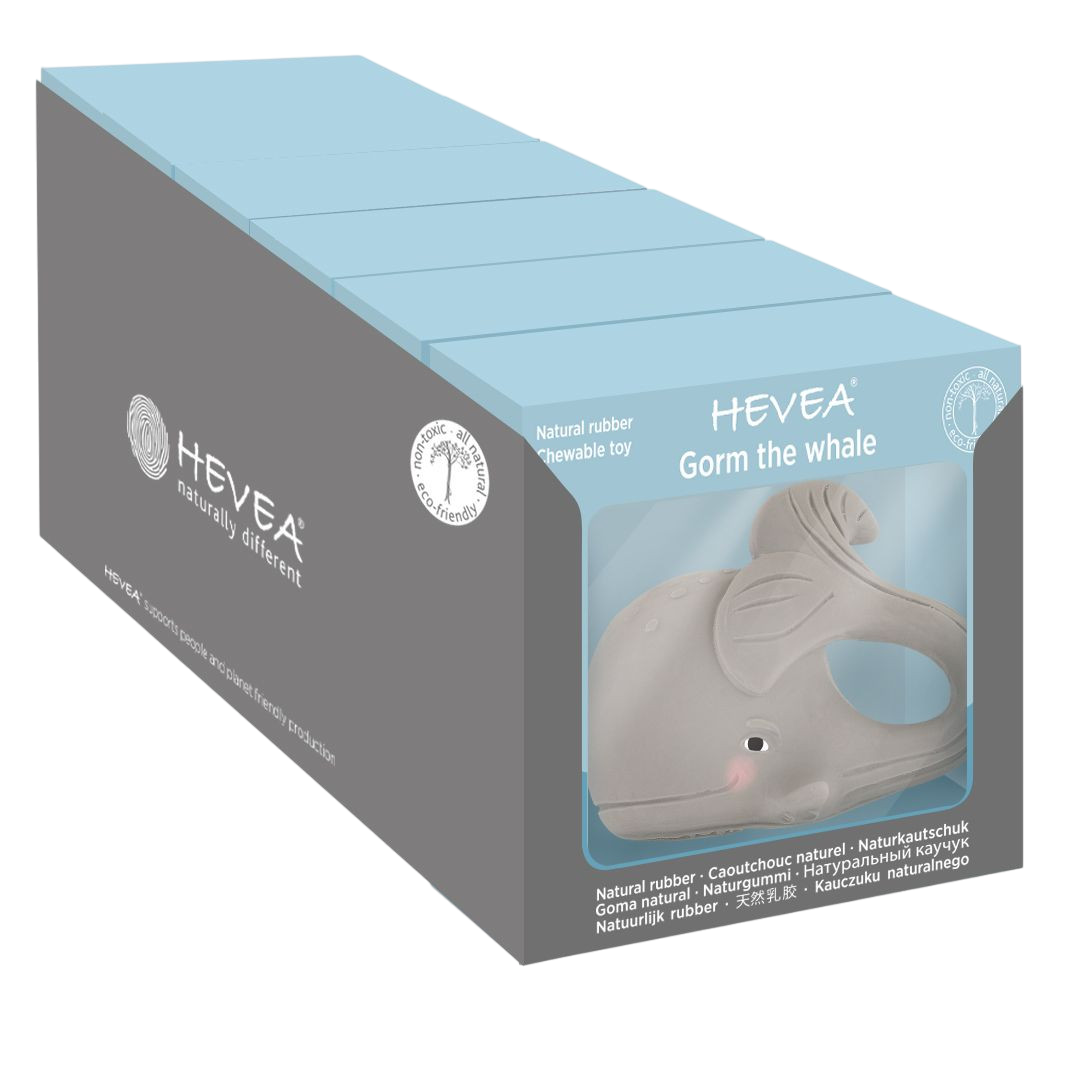 Teether Gorm la baleine gris