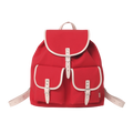 Georg red backpack, natural leather