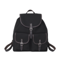 Backpack Georg black, leather brown