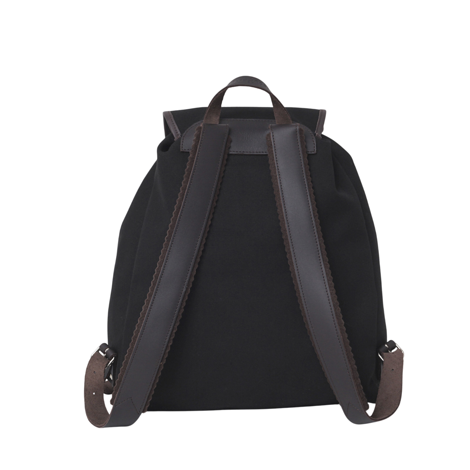 Backpack Georg black, leather brown