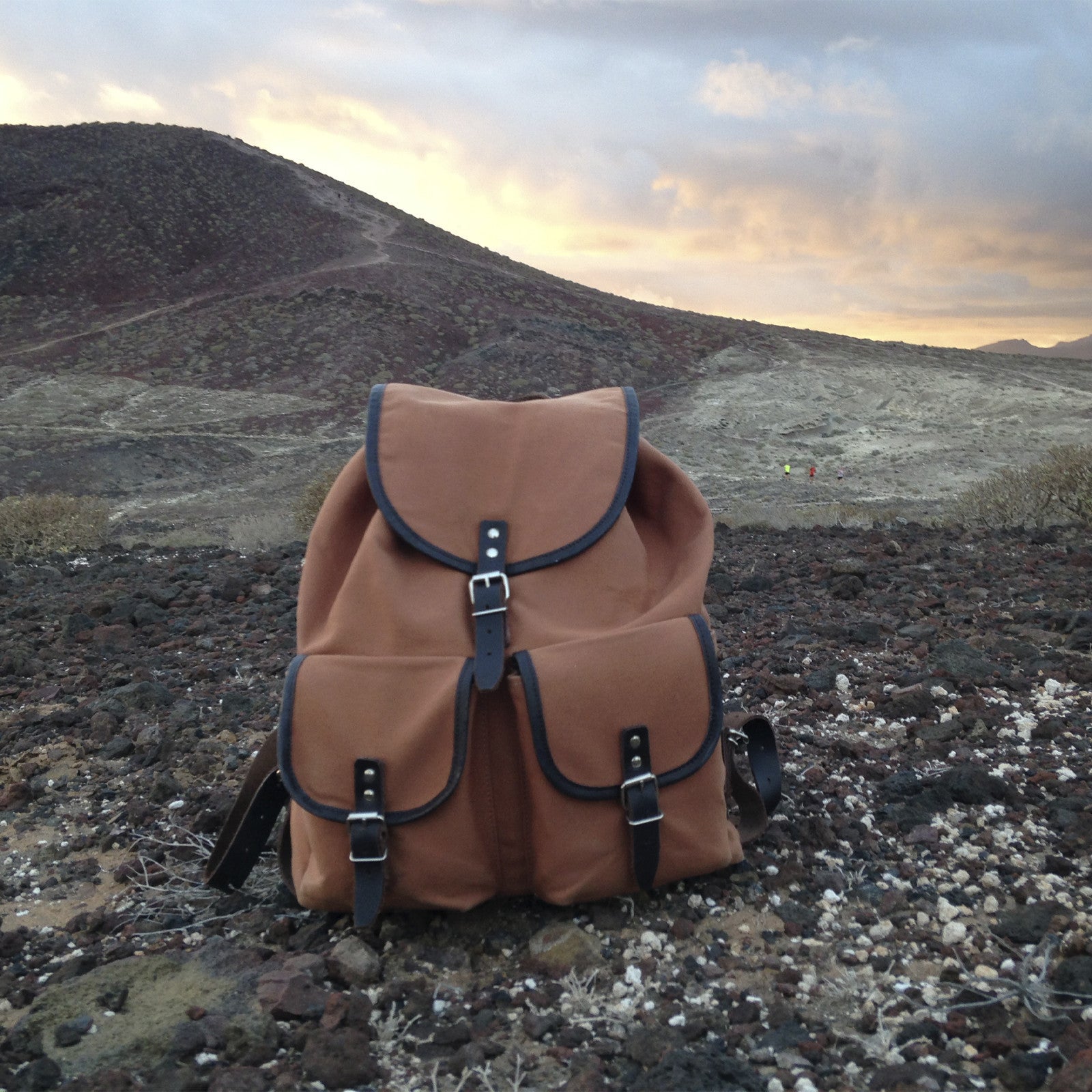 Sac à dos Georg acajou, cuir marron