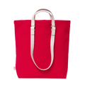 Shopper Sam red, natural leather