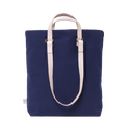 Shopper Sam Navy, natural leather