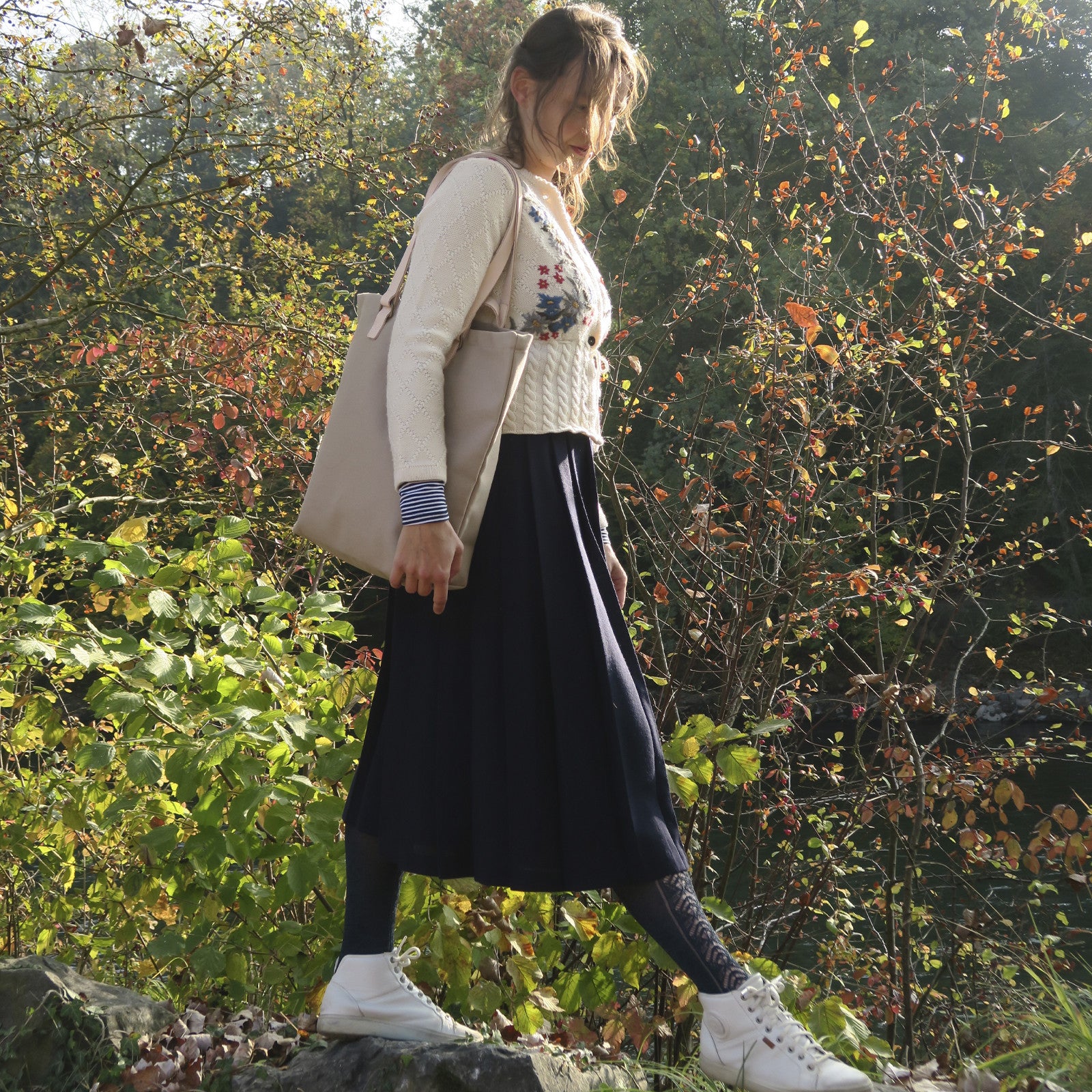 Shopper Sam Sable, cuir naturel