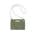 Pochette Charlie Olive, cuir naturel