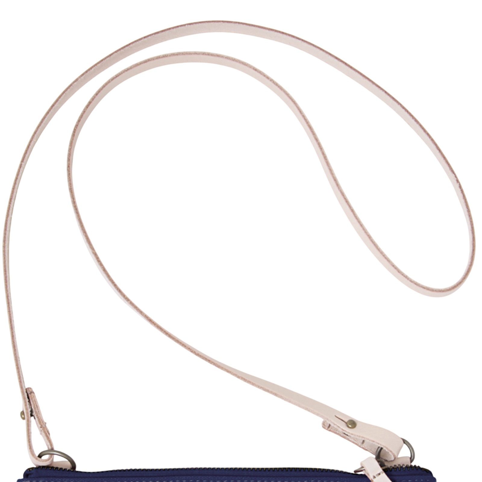 Clutch Charlie Navy, natural leather