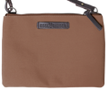 Pochette Charlie acajou, cuir marron