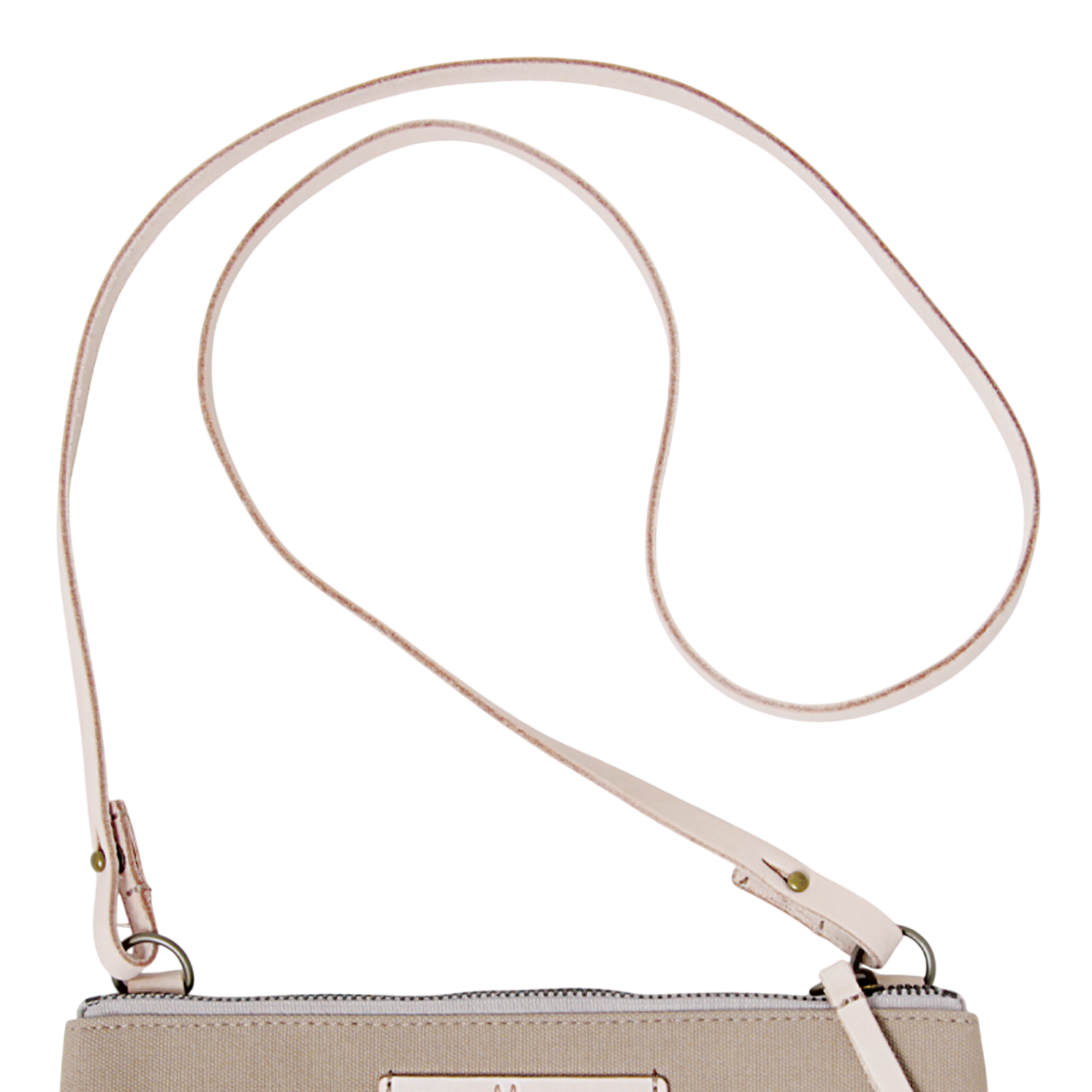 Clutch Charlie Sand, Leder Natur