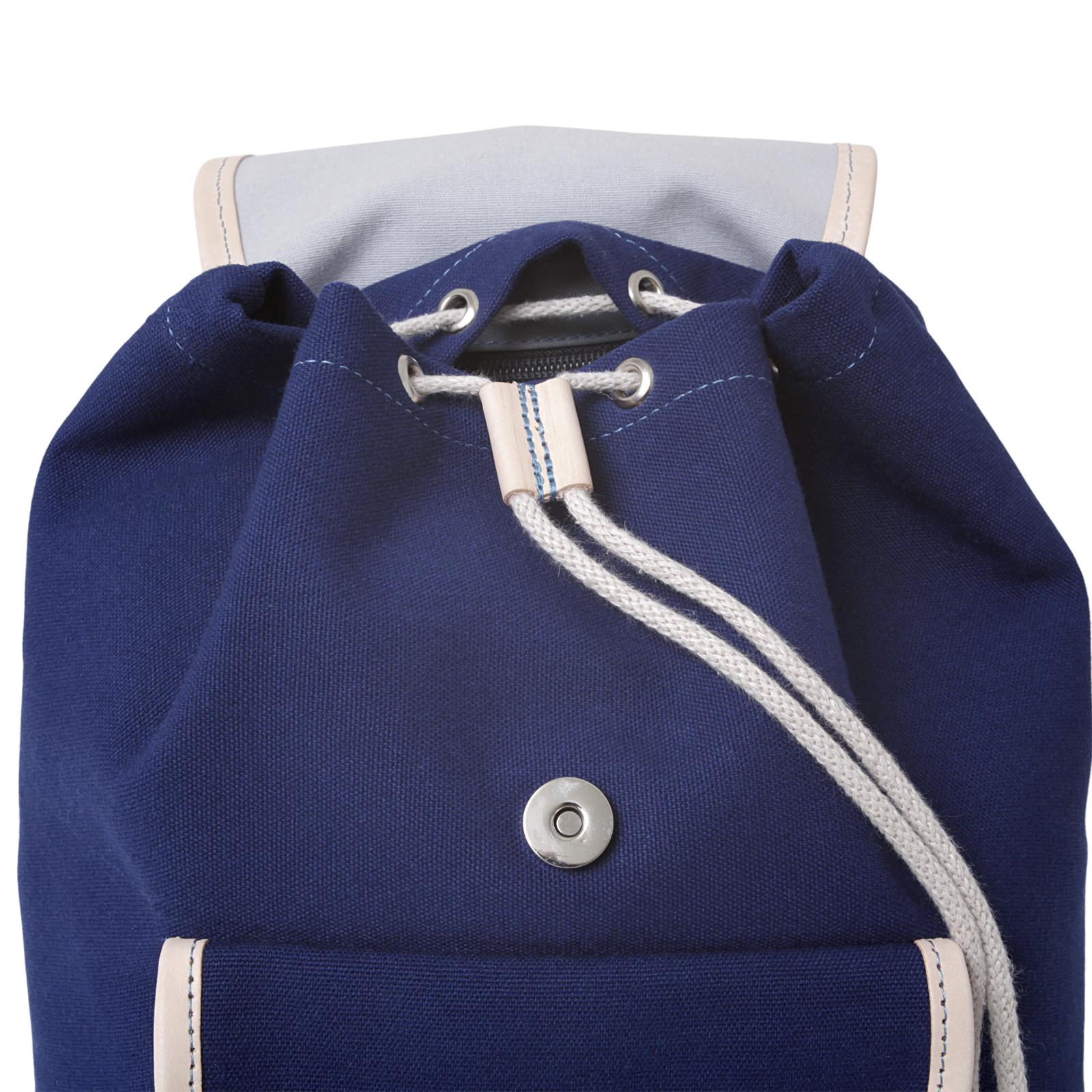 Children's backpack Georgie Navy, natural leather