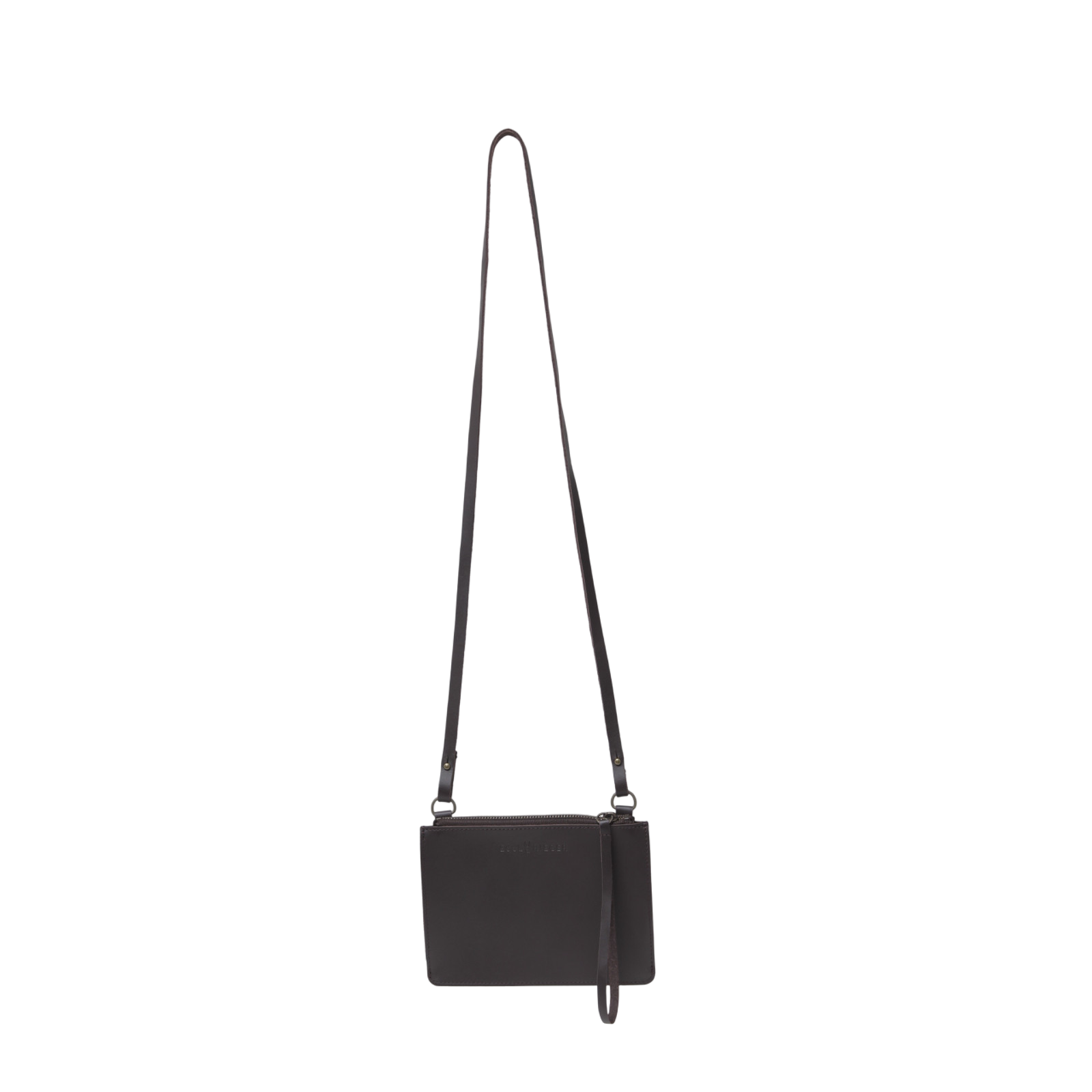 Pochette Chelsea en cuir marron