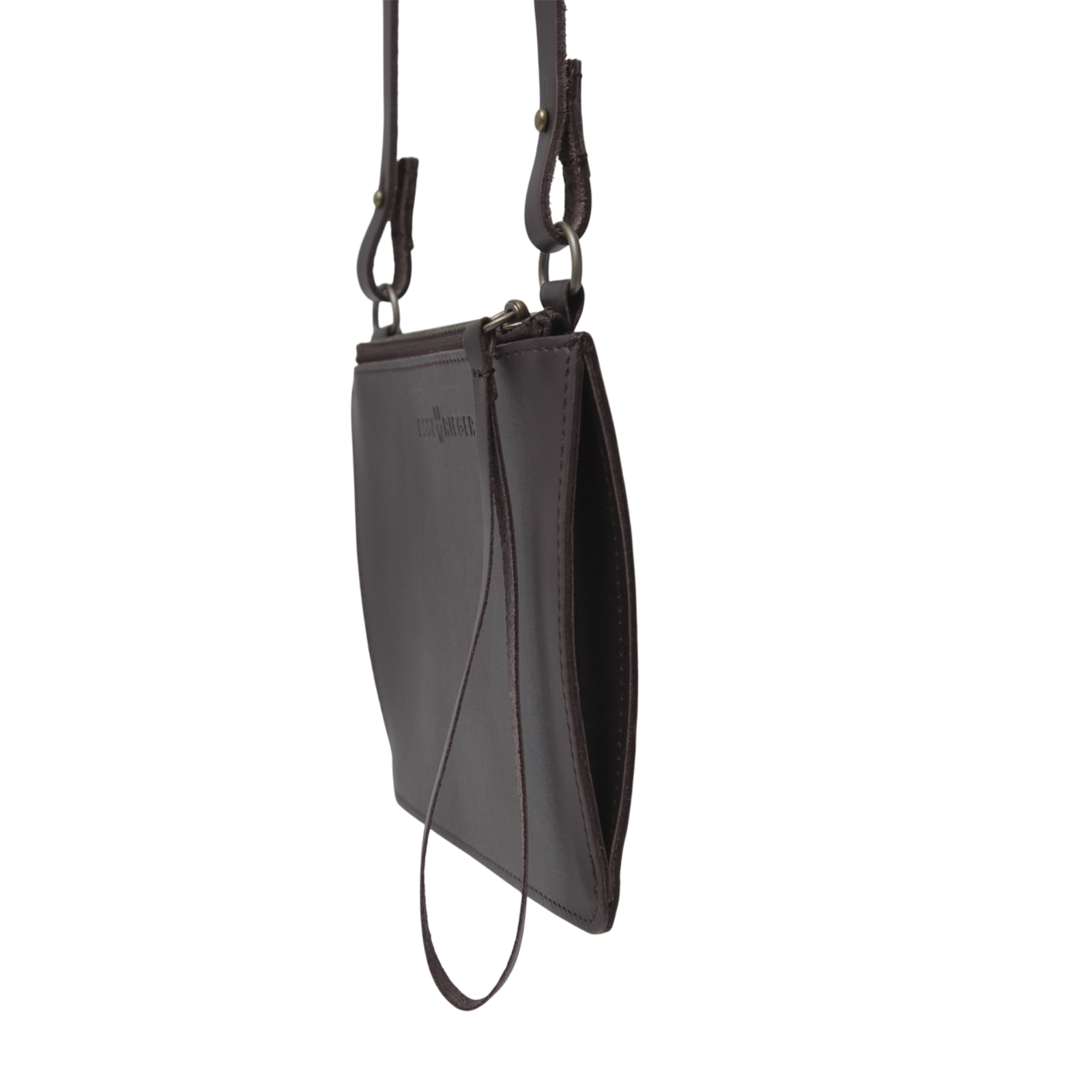 Pochette Chelsea en cuir marron