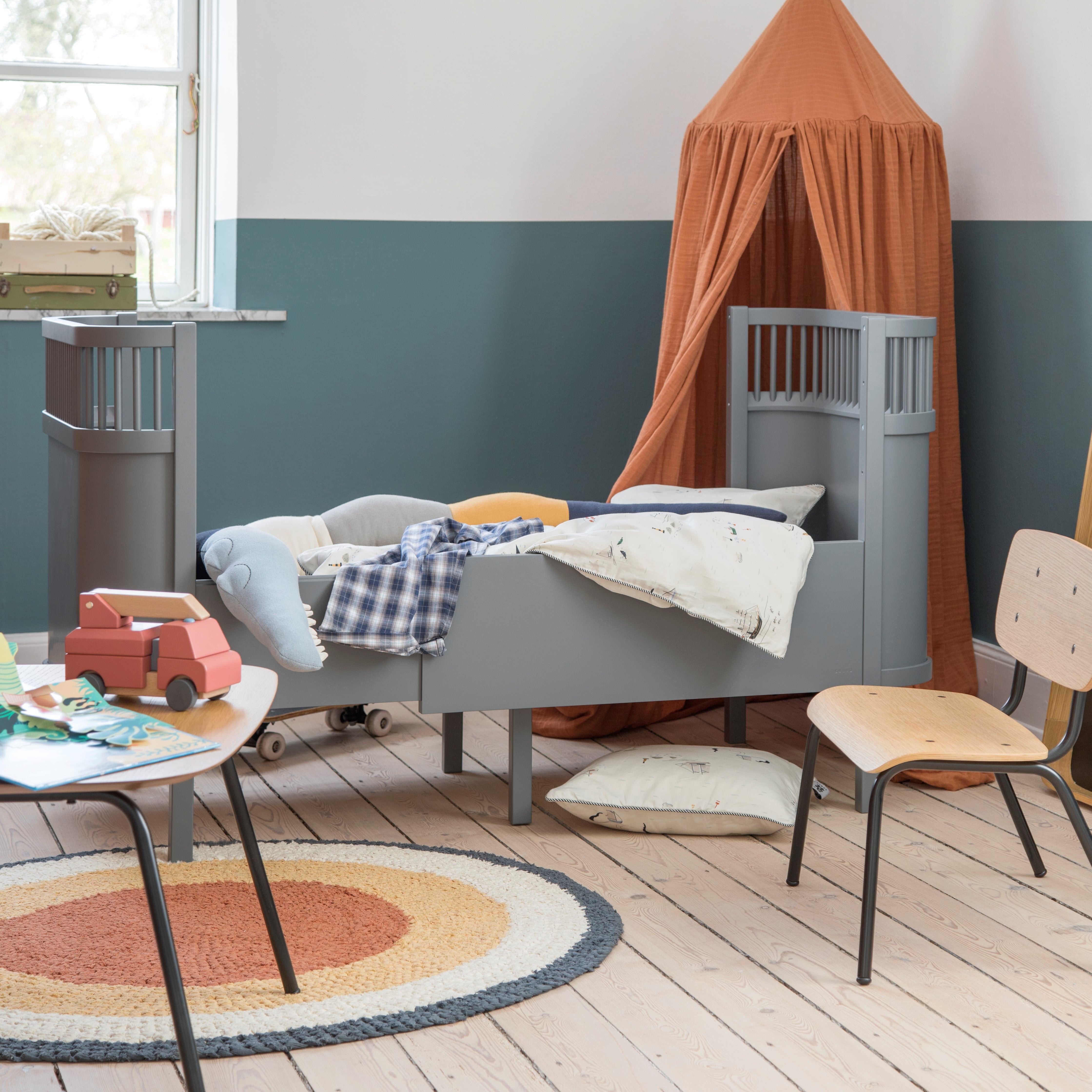 Häkelteppich, golden hour yellow